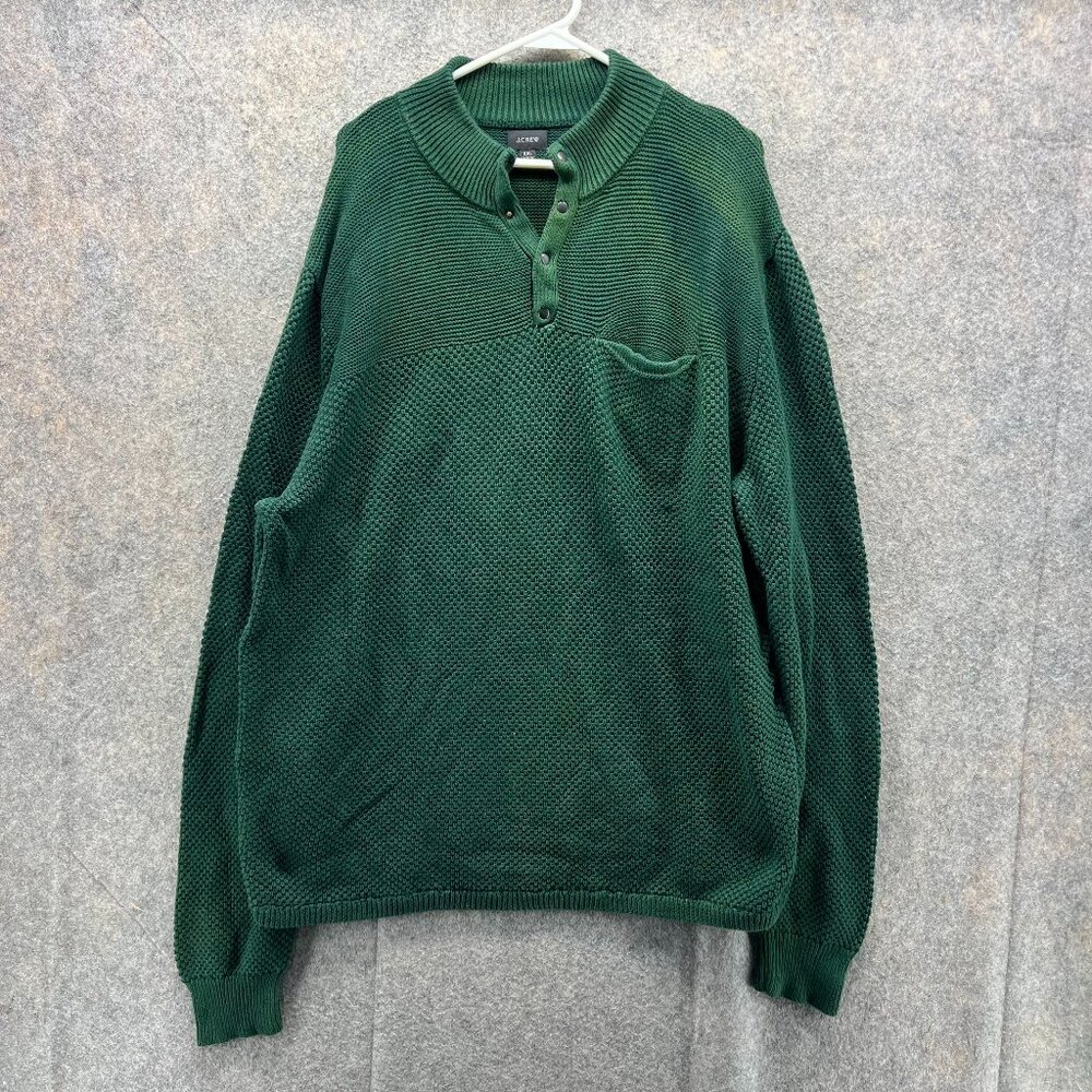 J. Crew Green Zip Up Sweater